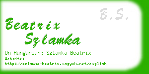 beatrix szlamka business card